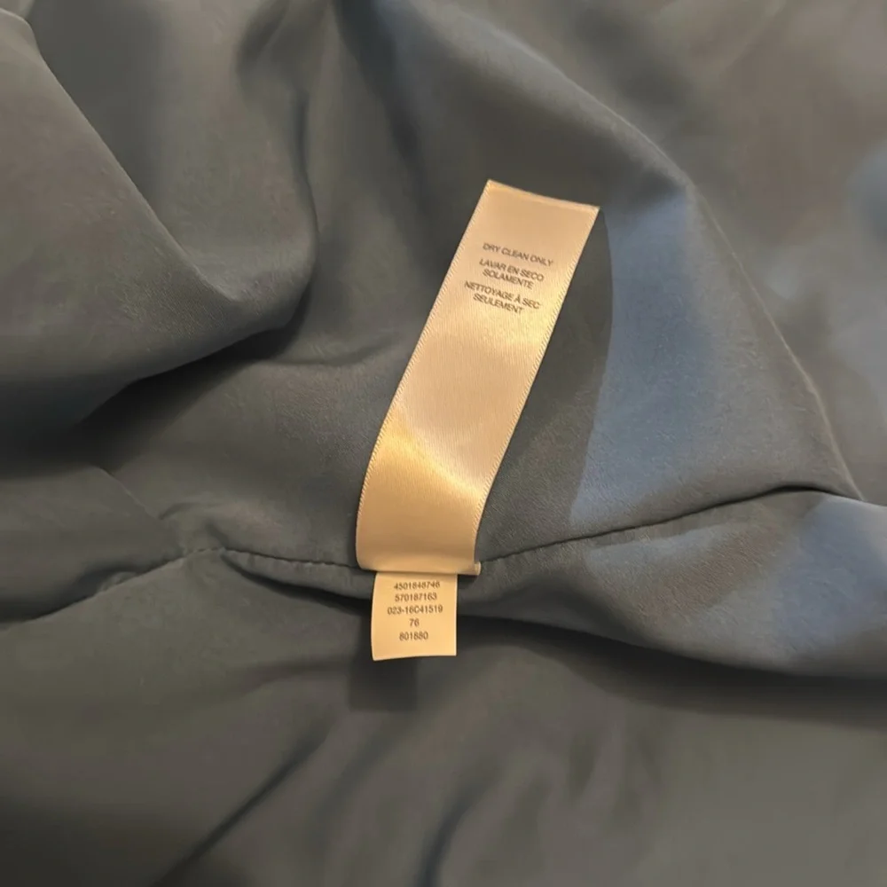 Chicos Boiled Wool Motorcycle Jacket Blue Silver - Picture 5 of 9